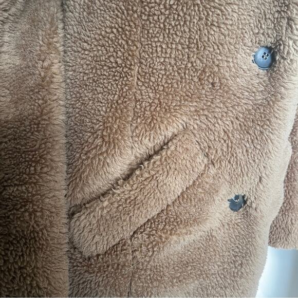 Sebby Light Nutmeg Teddy Bear faux fur lined coat size xs - Picture 5 of 10